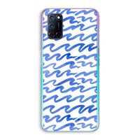 Blauwe golven: Oppo A72 Transparant Hoesje