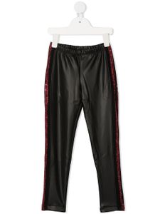Monnalisa pantalon skinny à ornements - Noir