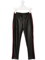 Monnalisa pantalon skinny à ornements - Noir
