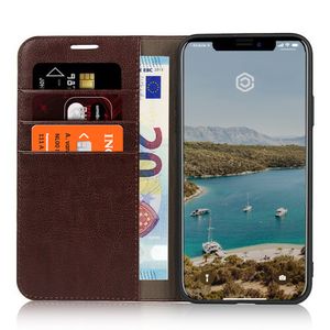 Casecentive Leren Wallet case Luxe iPhone 11 bruin - 8944688063112