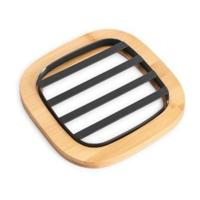 Placemat DKD Home Decor 17 x 17 x 1 cm Natuurlijk Zwart Staal