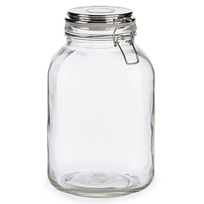 Vivalto luxe voedsel voorraadpot - voorraadbus - 3000 ml - Glas - luchtdichte klepdeksel