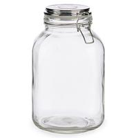Vivalto luxe voedsel voorraadpot - voorraadbus - 3000 ml - Glas - luchtdichte klepdeksel