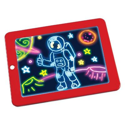LED schrijfbord 3D magische tekening pad creatieve kinderen tekenen speelgoed (rood)