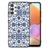 Samsung Galaxy A32 4G | A32 5G Enterprise Editie Bloemen Hoesje Flower Blue