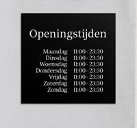 Zwart-wit openingstijden openingstijden