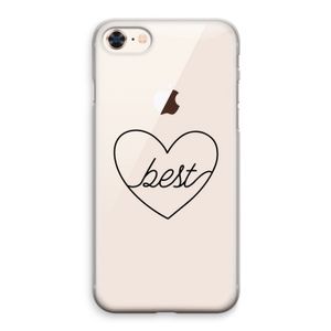 Best heart black: iPhone 8 Transparant Hoesje