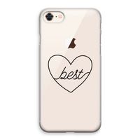 Best heart black: iPhone 8 Transparant Hoesje