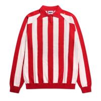 Robey - Retro Knit Voetbalshirt - Rood/ Wit