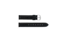 Timex horlogeband P2M710 / T2M710 Leder Zwart 18mm + wit stiksel - thumbnail