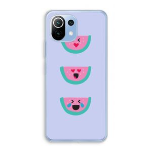 Smiley watermeloen: Xiaomi Mi 11 Lite Transparant Hoesje