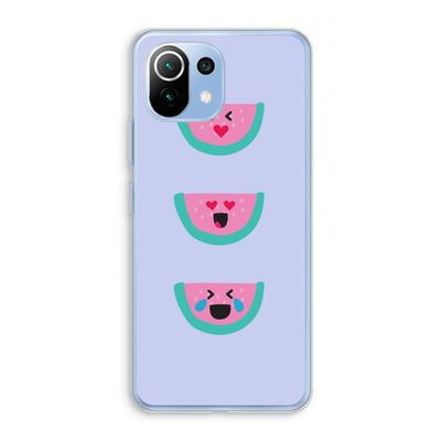 Smiley watermeloen: Xiaomi Mi 11 Lite Transparant Hoesje