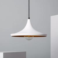 Lampenkap wit/goud &apos;Atkin 1&apos; industrieel E27 fitting design modern wit