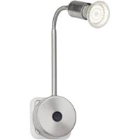 Brilliant Loona LED-stekkerlamp LED GU10 3 W RVS