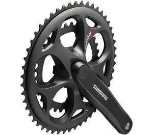 Shimano Crankstel 7/8 speed Tourney FC-A070 Compact 170/50-34T met vierkante as zwart