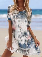 Vacation Loose Floral Lace Dress - thumbnail