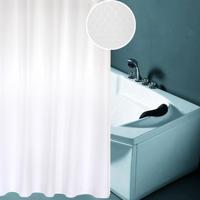 Verdikking waterdicht en meeldauw gordijn honingraat structuur Polyester doek douche gordijn badkamer Curtains Size:120*180cm(White)