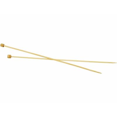 Bamboe breinaalden - 2x - maat 4 - 35 cm - breien - breinaaldenset