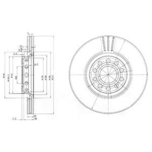 Delphi Diesel Remschijf BG3657C