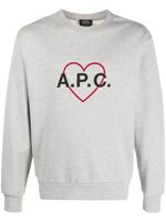 A.P.C. sweat à logo imprimé - Gris - thumbnail