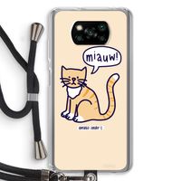 Miauw: Xiaomi Poco X3 NFC Transparant Hoesje met koord