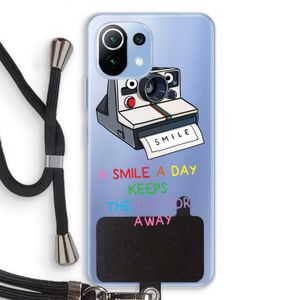 Smile: Xiaomi Mi 11 Lite Transparant Hoesje met koord