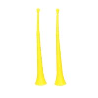 4x stuks gele vuvuzela grote blaastoeter 48 cm - thumbnail