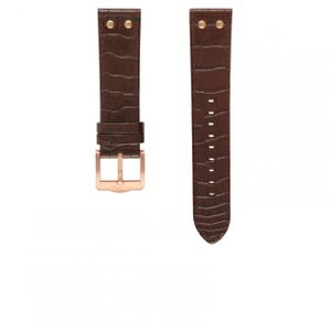 TW Steel horlogeband TWB1312 / TW1312 Leder Donkerbruin 22mm + bruin stiksel