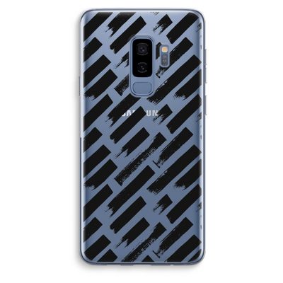 Zwarte vegen: Samsung Galaxy S9 Plus Transparant Hoesje