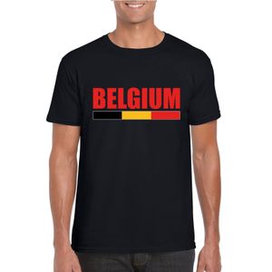 Zwart Belgium supporter shirt heren