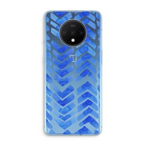 Blauwe pijlen: OnePlus 7T Transparant Hoesje