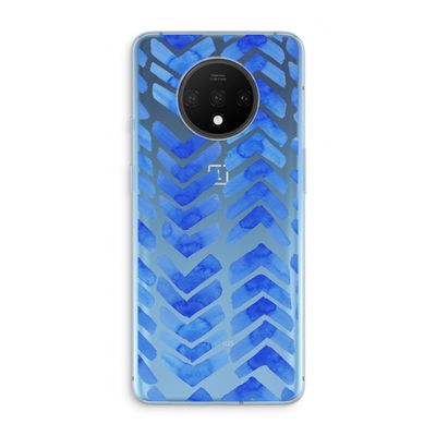 Blauwe pijlen: OnePlus 7T Transparant Hoesje