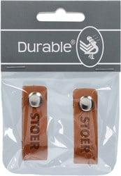 Durable Leren Label Stoer (2 stuks) 004 Donkerbruin