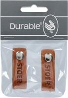 Durable Leren Label Stoer (2 stuks) 004 Donkerbruin