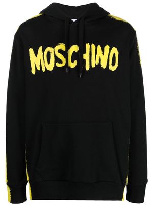 Moschino hoodie à logo imprimé - Noir