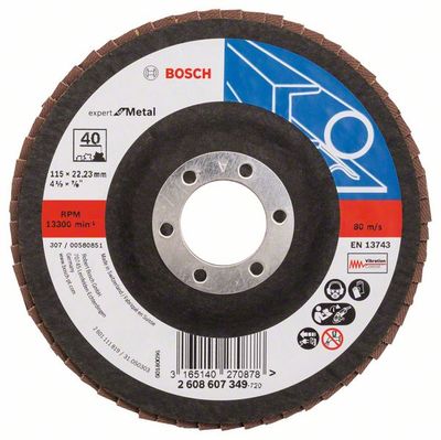 Bosch Accessoires 1 Lamellenschijf 115 X551, Expert for Metal recht, 40 - 2608607349