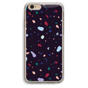 Dark Rounded Terrazzo: iPhone 6 Plus / 6S Plus Transparant Hoesje