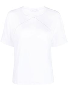 Fabiana Filippi t-shirt à ornements de perles - Blanc