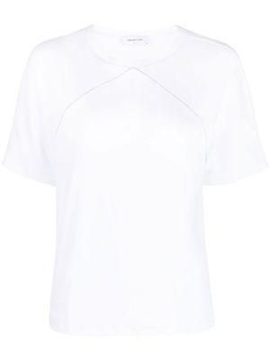 Fabiana Filippi t-shirt à ornements de perles - Blanc