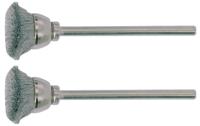 PROXXON penseelborstel brushes w.shaft 2pcs d=13mm stainless