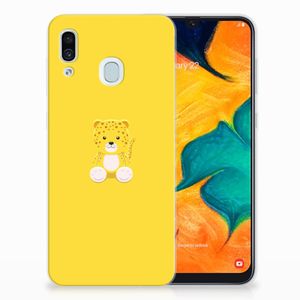 Samsung Galaxy A30 Telefoonhoesje met Naam Baby Leopard