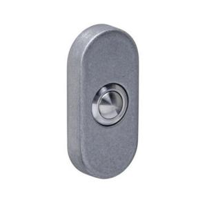 Intersteel Deurbel ovaal 65x30x10mm verdekt rvs getrommeld