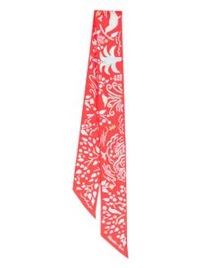 Hermès Pre-Owned foulard en soie Do Re Boucles - Rouge