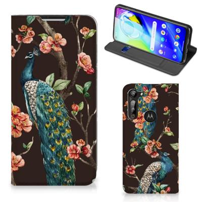 Motorola Moto G8 Power | Hoesje maken | Pauw met Bloemen