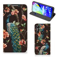 Motorola Moto G8 Power | Hoesje maken | Pauw met Bloemen Motorola Moto G8 Power | Hoesje maken | Pauw met Bloemen