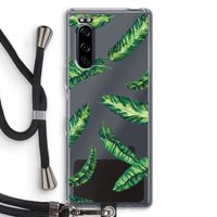 Lange bladeren: Sony Xperia 5 Transparant Hoesje met koord