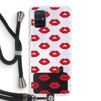 Lips: Samsung Galaxy A71 Transparant Hoesje met koord