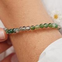 Armband 4mm • Agaat mos