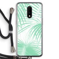 Palmbladeren: OnePlus 7 Transparant Hoesje met koord