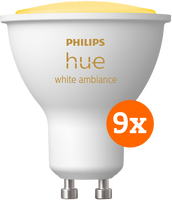 Philips Hue White Ambiance GU10 9-Pack - thumbnail